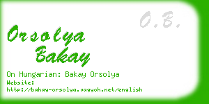 orsolya bakay business card